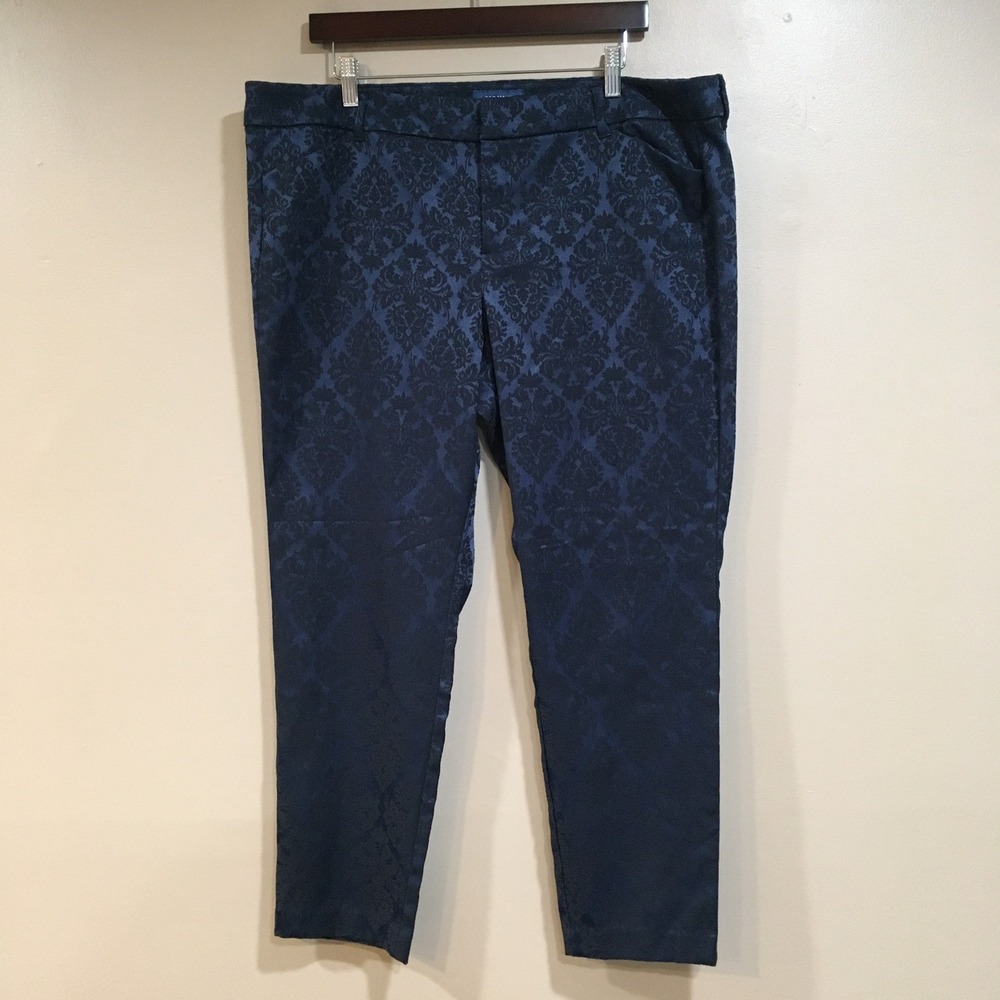 Old Navy Pixie Jacquard Ankle Pants Womens 18 Blue Whimsigoth Dark Romantic